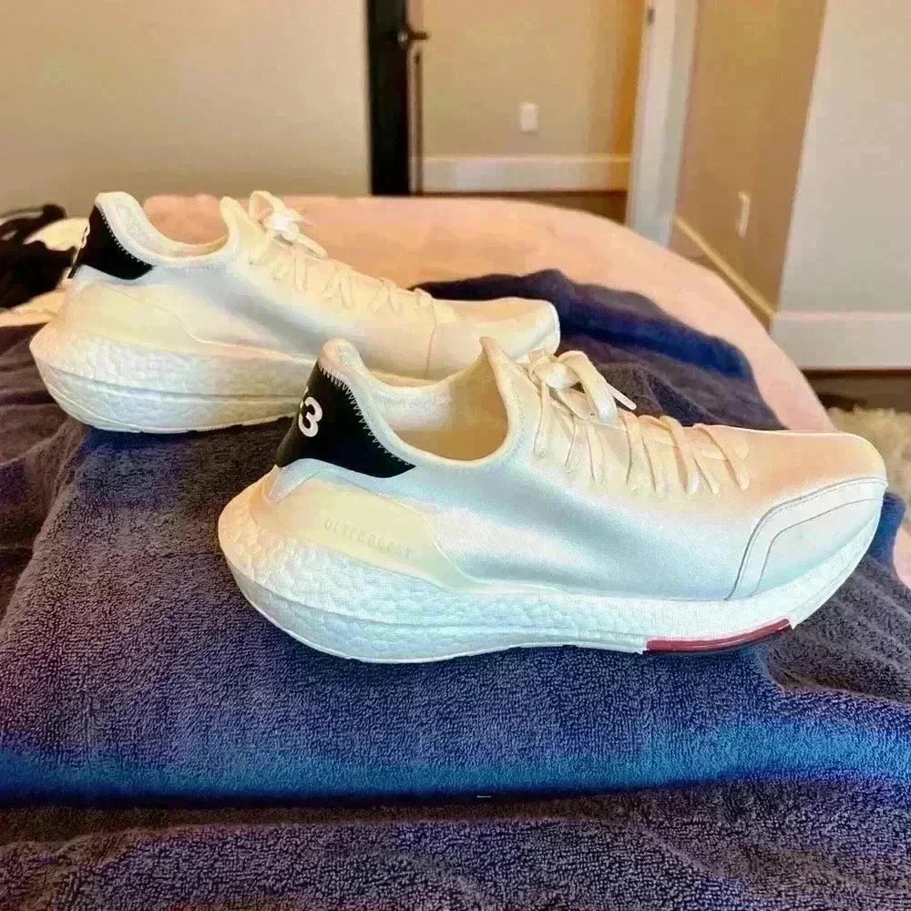 Adidas Y-3 Ultraboost 21 Shoes H67477 White Yohji Yamamoto Size 10 (WORN ONCE)